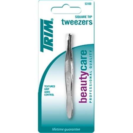 Trim Blunt Tip Tweezers with Textured Grip